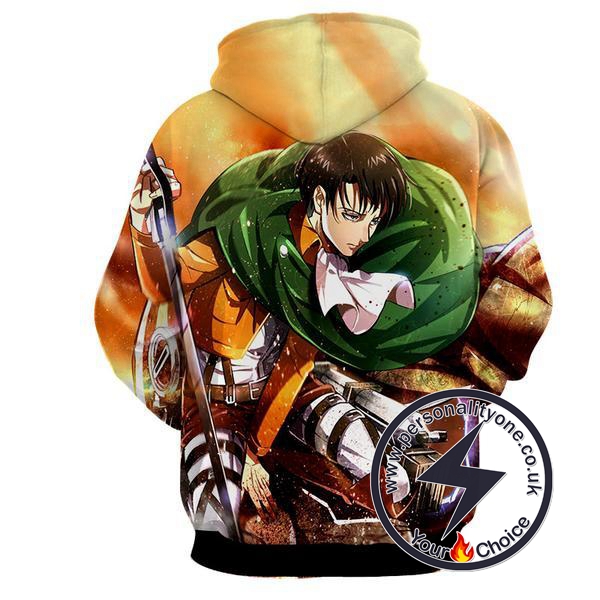 Attack On Titan -Levi Ackerman 3D - Attack On Titan Hoodies